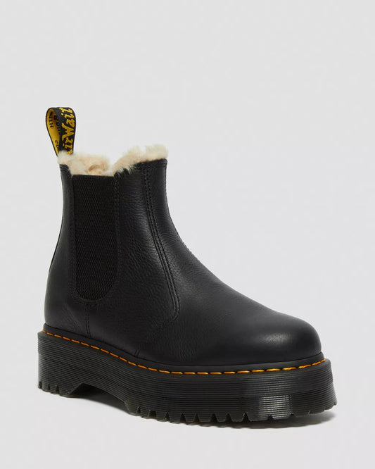 2976 FAUX FUR LINED PLATFORM CHELSEA BOOTS