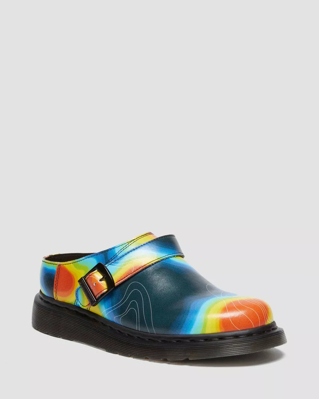 ISHAM GENIX NAPPA RECLAIMED THERMAL MAP SLINGBACK MULES