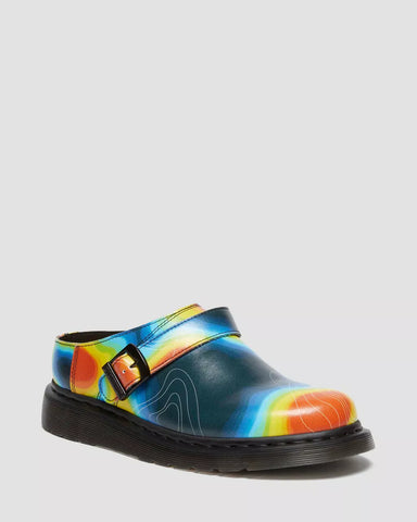 ISHAM GENIX NAPPA RECLAIMED THERMAL MAP SLINGBACK MULES
