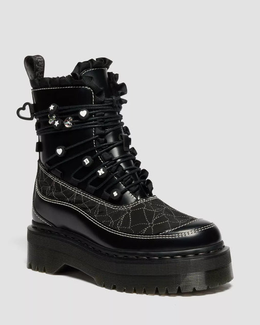 JADON FRILL SMOOTH PLATFORM BOOTS