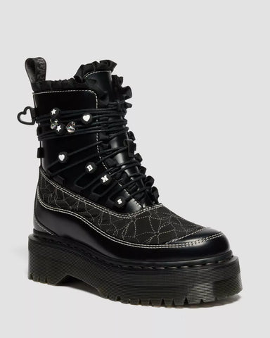 JADON FRILL SMOOTH PLATFORM BOOTS