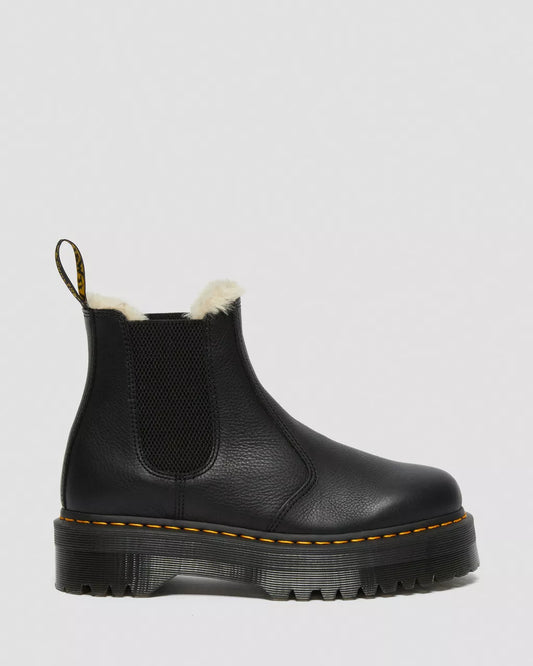2976 FAUX FUR LINED PLATFORM CHELSEA BOOTS