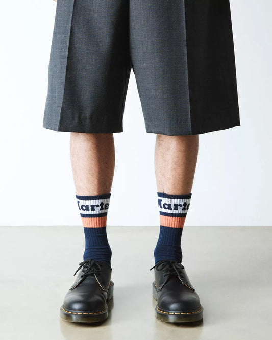 ATHLETIC LOGO ORGANIC COTTON BLEND SOCKS