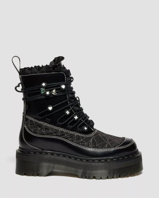 JADON FRILL SMOOTH PLATFORM BOOTS