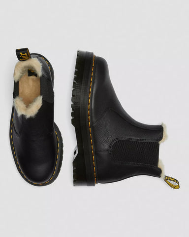 2976 FAUX FUR LINED PLATFORM CHELSEA BOOTS