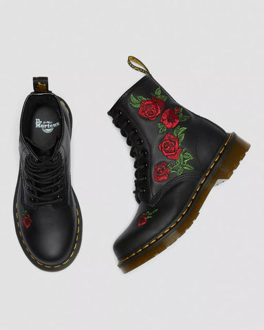1460 VONDA FLORAL LACE UP BOOTS