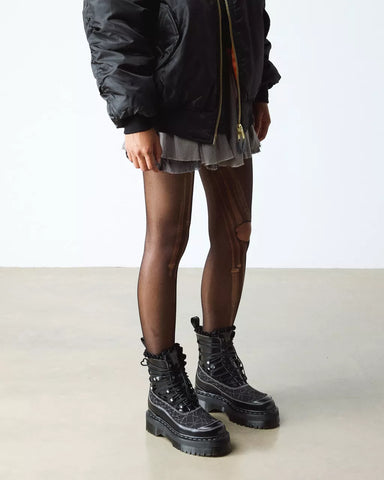 JADON FRILL SMOOTH PLATFORM BOOTS