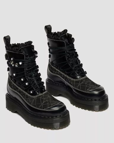 JADON FRILL SMOOTH PLATFORM BOOTS