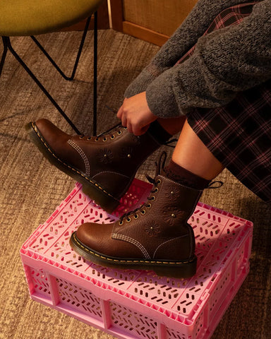 1460 PASCAL FLOWER GRIZZLY BOOTS