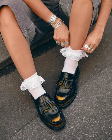 ADRIAN ARCADIA RUB OFF TASSEL LOAFERS