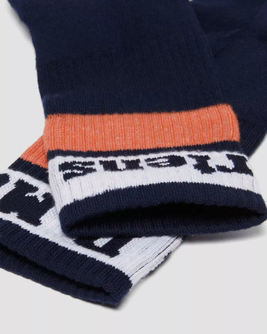 ATHLETIC LOGO ORGANIC COTTON BLEND SOCKS