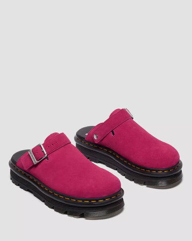 ZEBZAG SUEDE SLINGBACK PLATFORM MULES