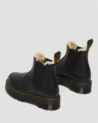2976 FAUX FUR LINED PLATFORM CHELSEA BOOTS