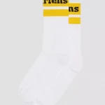 ATHLETIC LOGO ORGANIC COTTON BLEND SOCKS