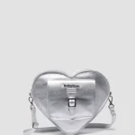 HEART SHAPED MILLED METALLIC BACKPACK