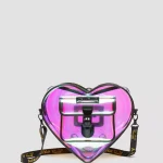 HEART SHAPED IRIDESCENT TRANSPARENT BACKPACK